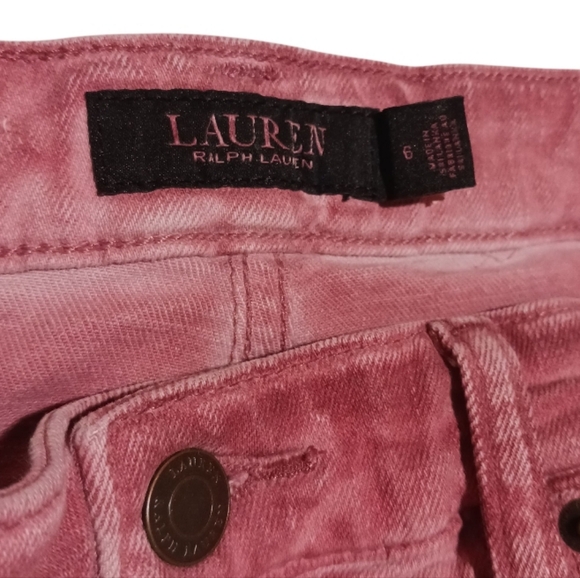 Lauren Ralph Lauren High Rise Ankle Jeans Mauve - Picture 8 of 11